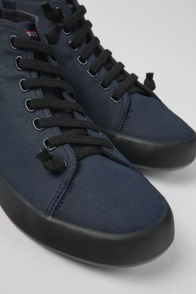 Hot Camper Marineblauwe Stoffen Herensneakers