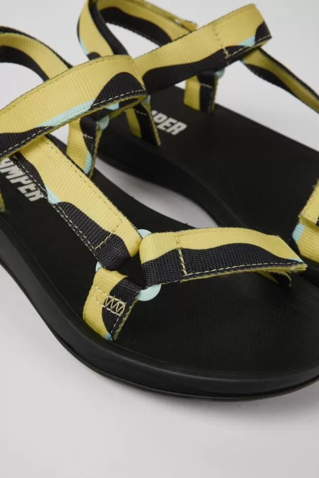 Cheap Camper Meerkleurige Damessandaal Van Textiel
