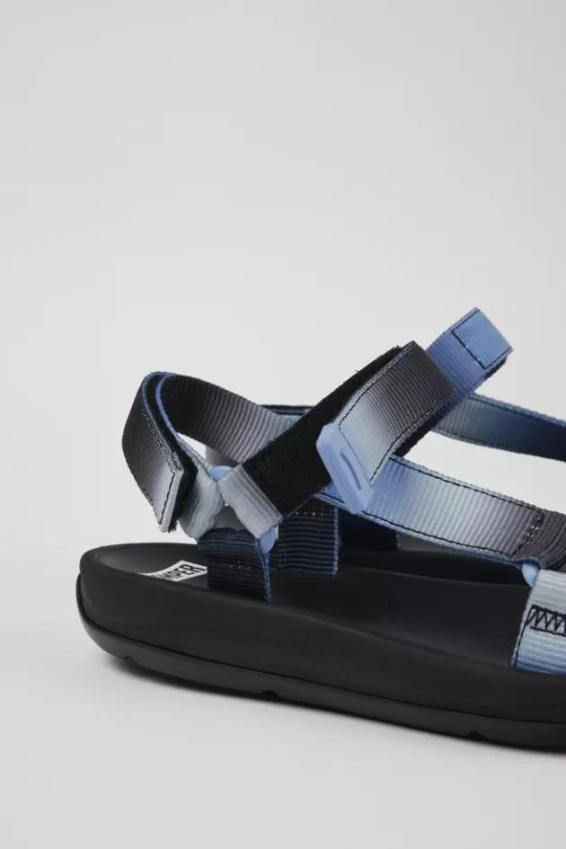 Clearance Camper Meerkleurige Damessandaal Van Textiel