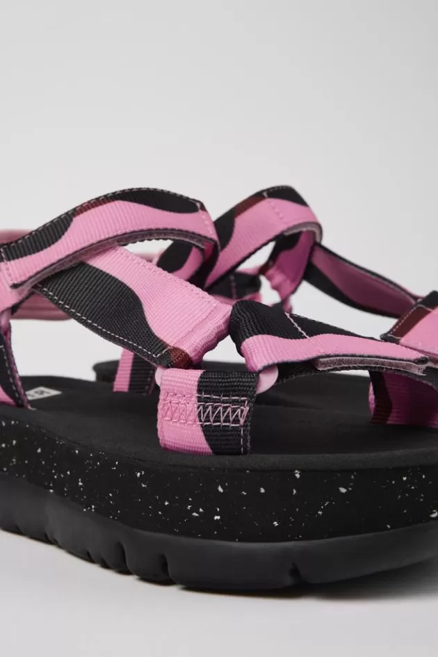 Cheap Camper Meerkleurige Damessandaal Van Textiel