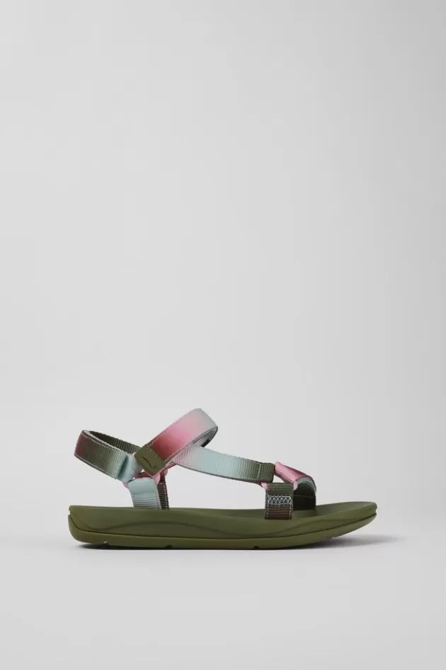 Cheap Camper Meerkleurige Damessandaal Van Textiel