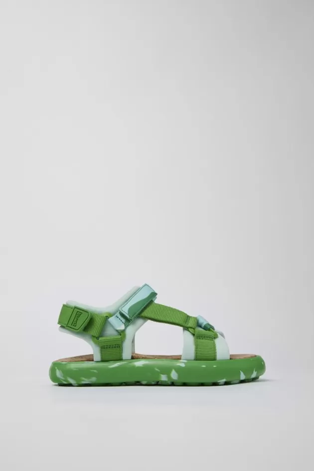 Store Camper Meerkleurige Damessandaal Van Textiel