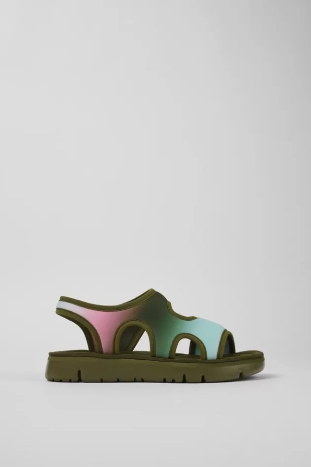 Cheap Camper Meerkleurige Damessandaal Van Textiel