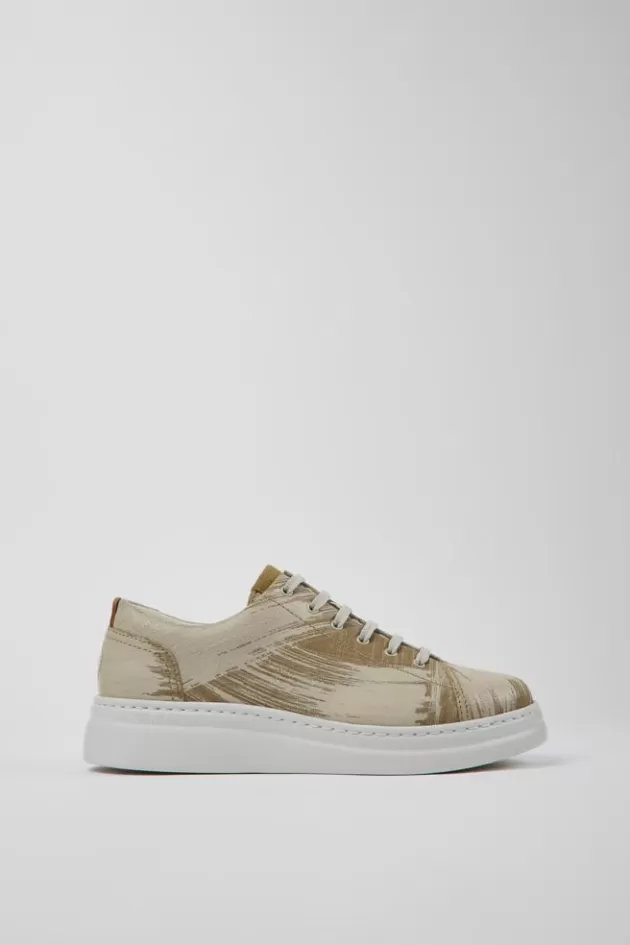 Hot Camper Meerkleurige Damessneakers Van Gerecycled Leer
