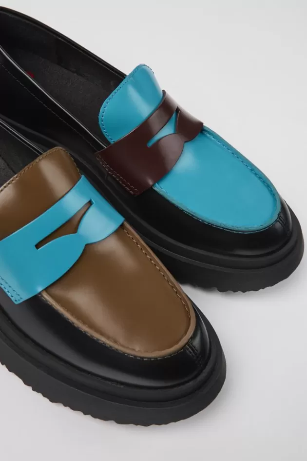 Shop Camper Meerkleurige Leren Damesloafers