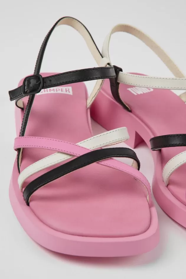 Sale Camper Meerkleurige Leren Damessandalen