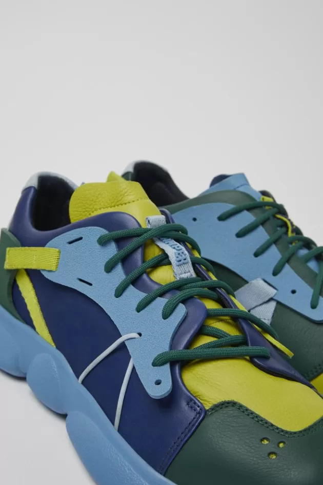 Store Camper Meerkleurige Leren En Stoffen Herensneakers