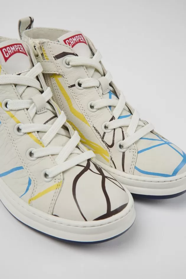 Sale Camper Meerkleurige Leren Kinder-Enkelboots