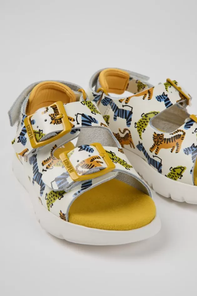 Sale Camper Meerkleurige Leren Kindersandalen