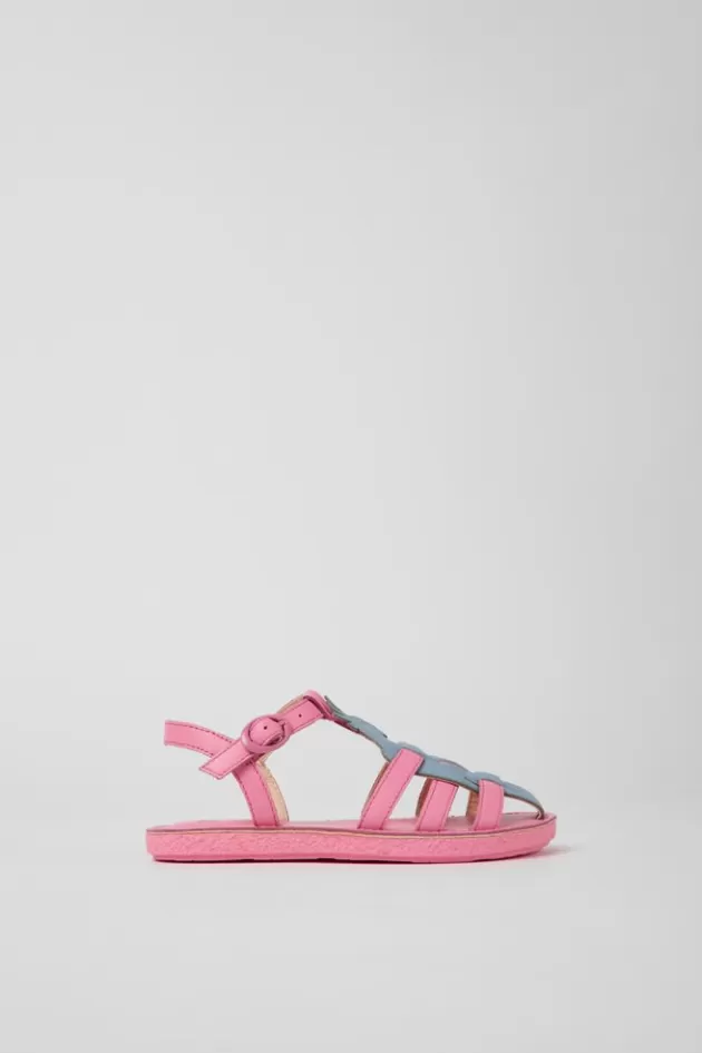 Sale Camper Meerkleurige Leren Kindersandalen