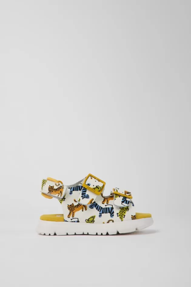 Sale Camper Meerkleurige Leren Kindersandalen