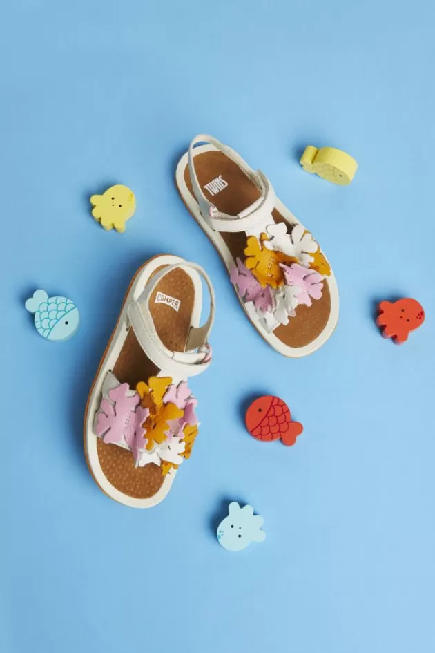 Outlet Camper Meerkleurige Leren Sandaal
