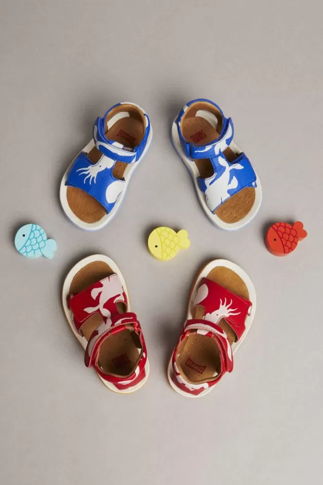 Clearance Camper Meerkleurige Leren Sandaal