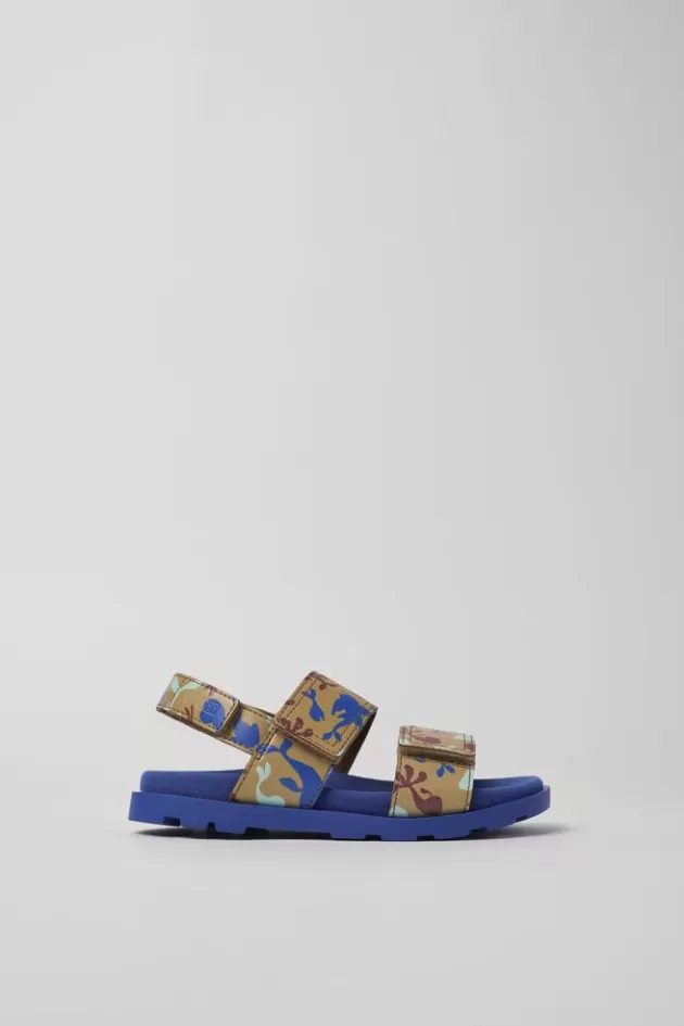Cheap Camper Meerkleurige Leren Sandaal Met 2 Bandjes