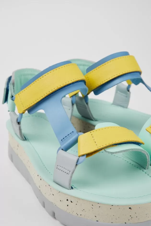 Fashion Camper Meerkleurige Leren Sandaal Voor Dames