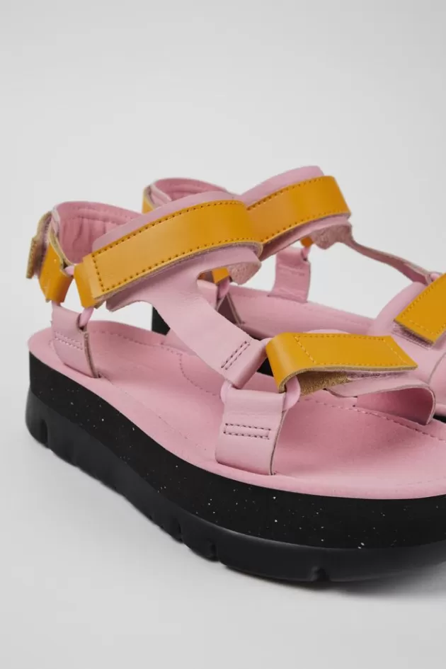 Sale Camper Meerkleurige Leren Sandaal Voor Dames