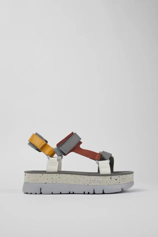 Flash Sale Camper Meerkleurige Leren Sandaal Voor Dames