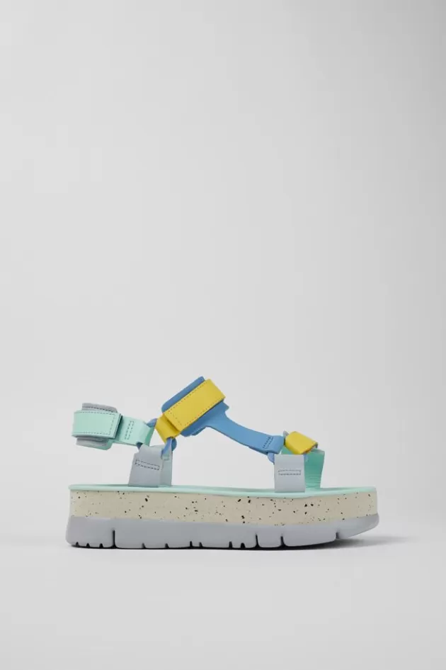 Fashion Camper Meerkleurige Leren Sandaal Voor Dames