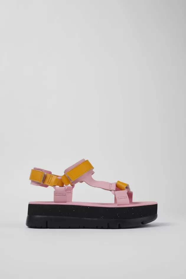 Sale Camper Meerkleurige Leren Sandaal Voor Dames