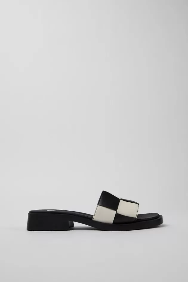 Cheap Camper Meerkleurige Leren Slipper Voor Dames
