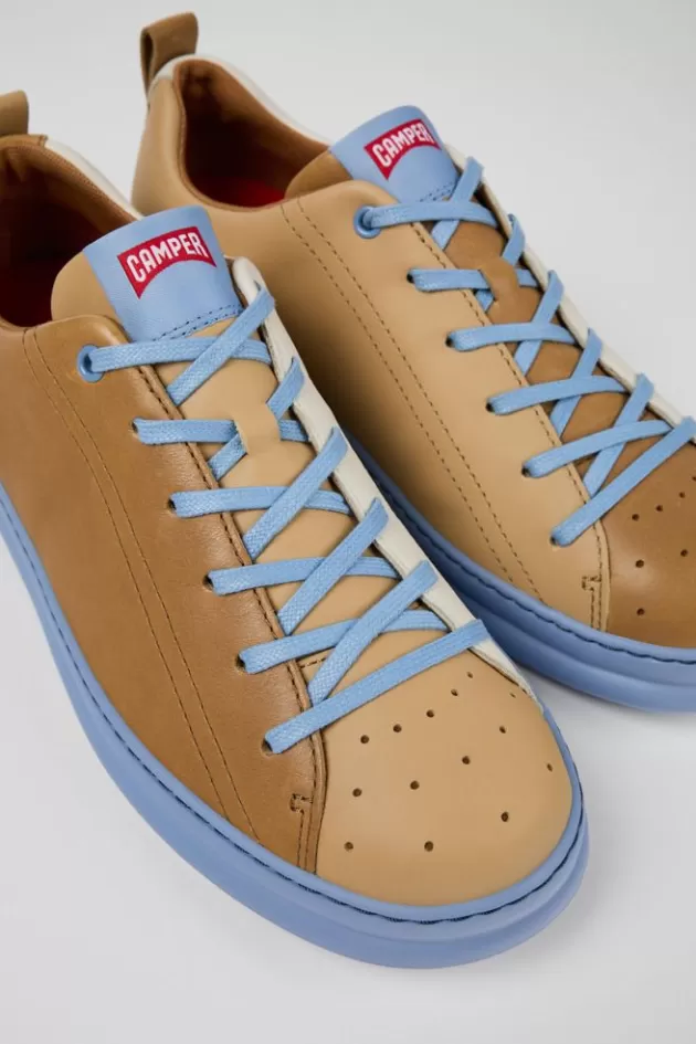 Hot Camper Meerkleurige Leren Sneaker Voor Heren