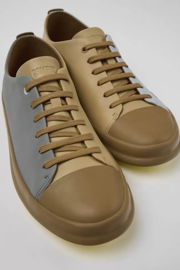 Flash Sale Camper Meerkleurige Leren Sneaker Voor Heren