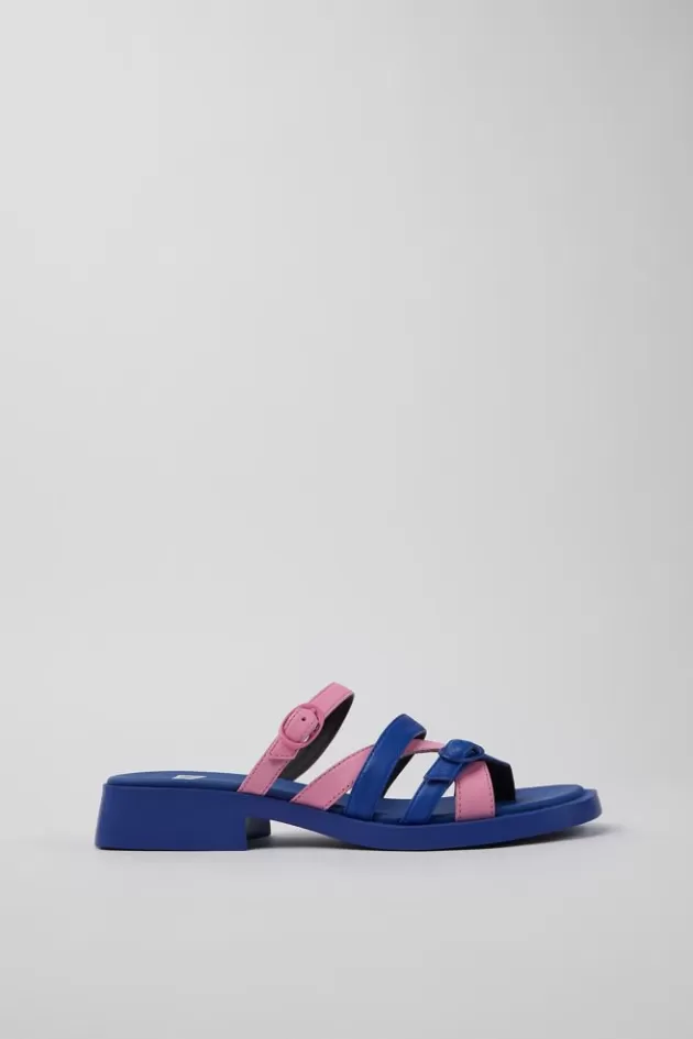 Hot Camper Meerkleurige Leren Teenslipperstijl Damessandaal