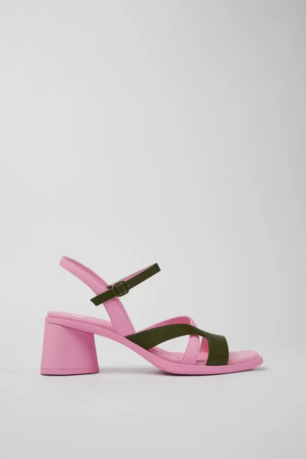 Fashion Camper Meerkleurige Leren Teenslipperstijl Damesslingback