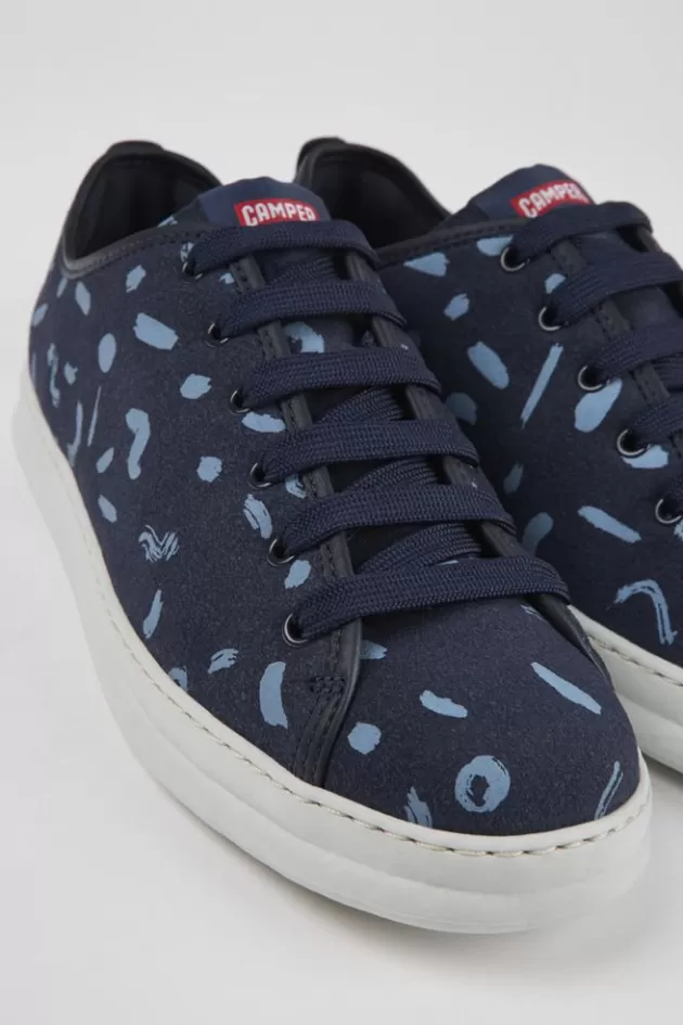 Outlet Camper Meerkleurige Nubuck En Leren Herensneakers