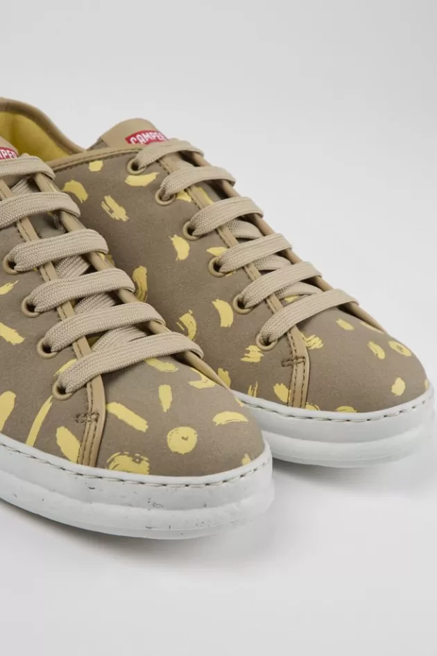 Flash Sale Camper Meerkleurige Nubuck En Leren Herensneakers