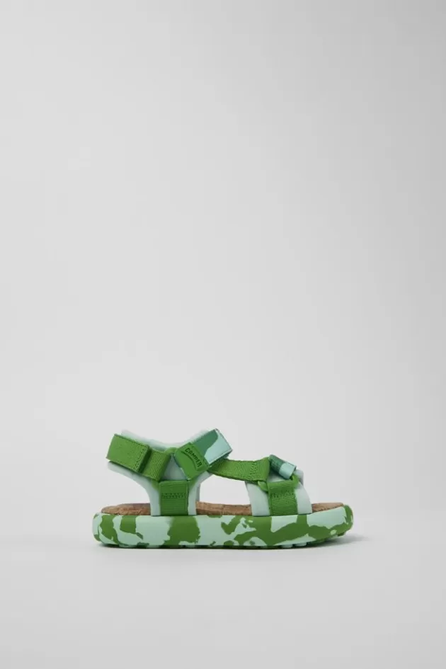 Outlet Camper Meerkleurige Sandaal Van Textiel