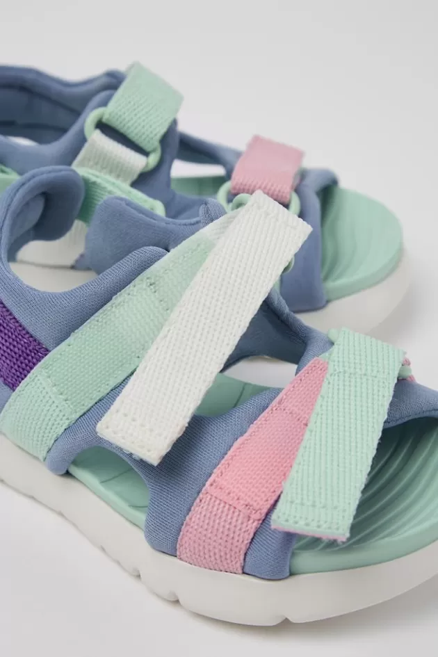 Shop Camper Meerkleurige Sandaal Van Textiel