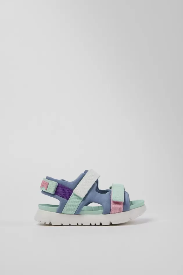 Shop Camper Meerkleurige Sandaal Van Textiel