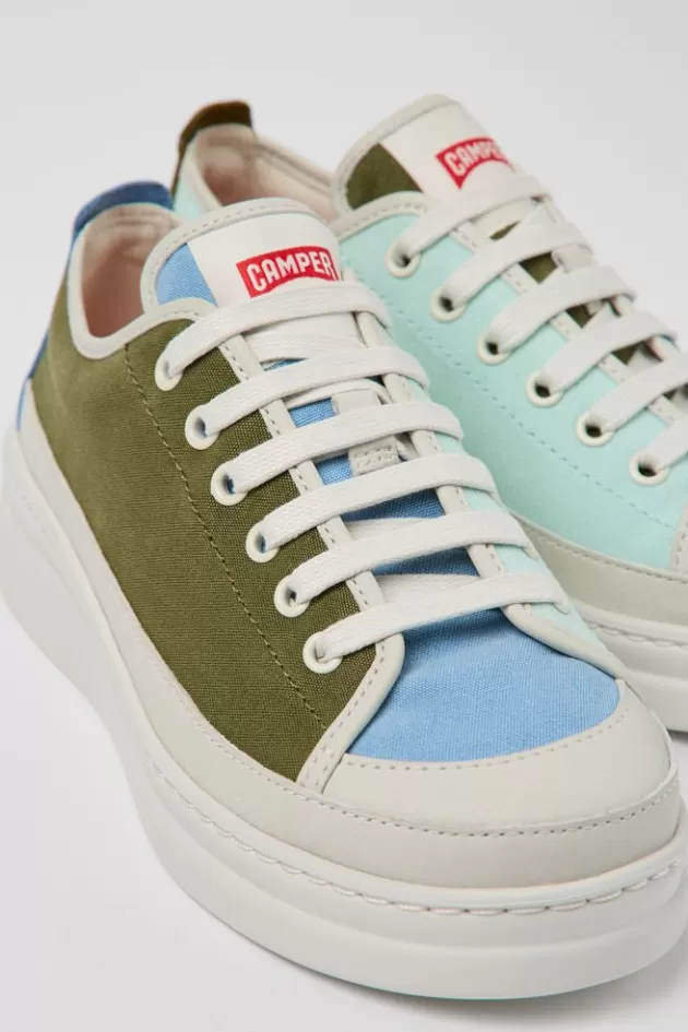 Best Sale Camper Meerkleurige Sneaker Van Textiel/Leer Voor Dames