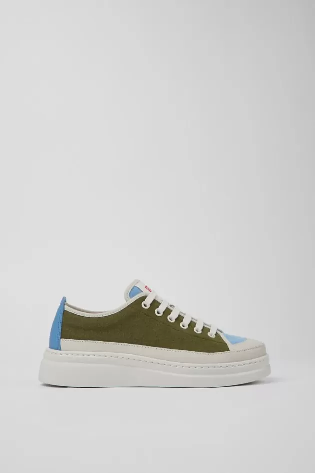 Best Sale Camper Meerkleurige Sneaker Van Textiel/Leer Voor Dames