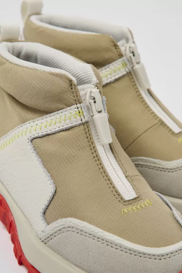 Hot Camper Meerkleurige Stoffen En Leren Kindersneakers