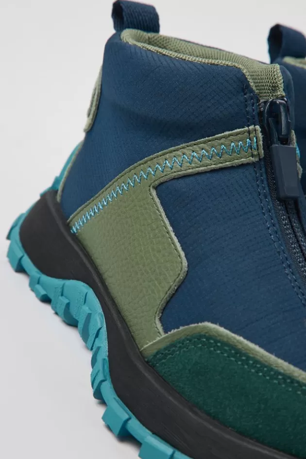 Store Camper Meerkleurige Stoffen En Leren Kindersneakers