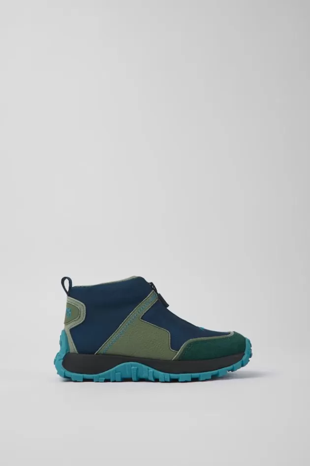 Store Camper Meerkleurige Stoffen En Leren Kindersneakers