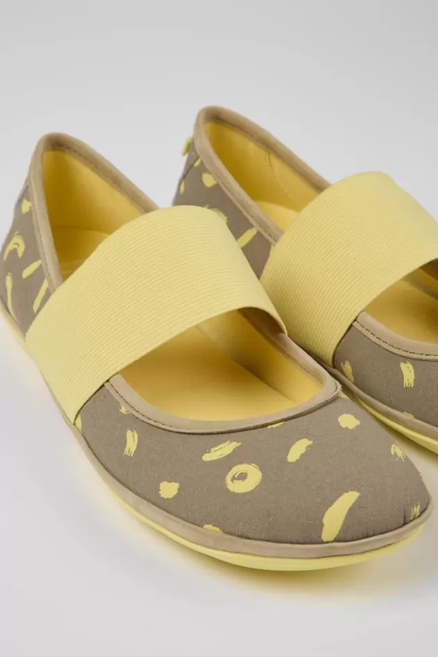 Shop Camper Meerkleurige Stoffen En Nubuck Damesballerina'S