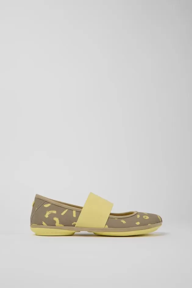 Shop Camper Meerkleurige Stoffen En Nubuck Damesballerina'S