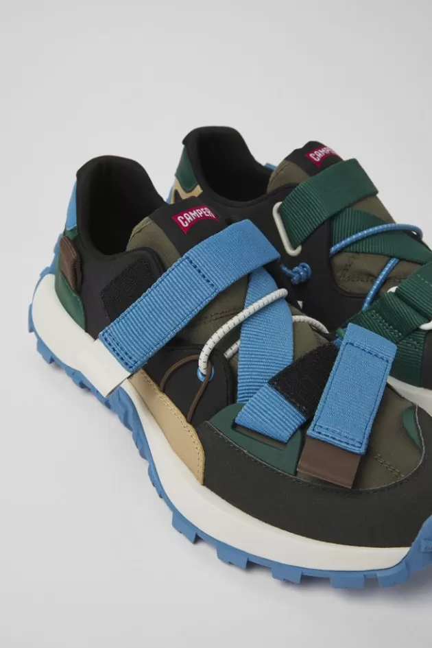 Hot Camper Meerkleurige Stoffen En Nubuck Herensneakers