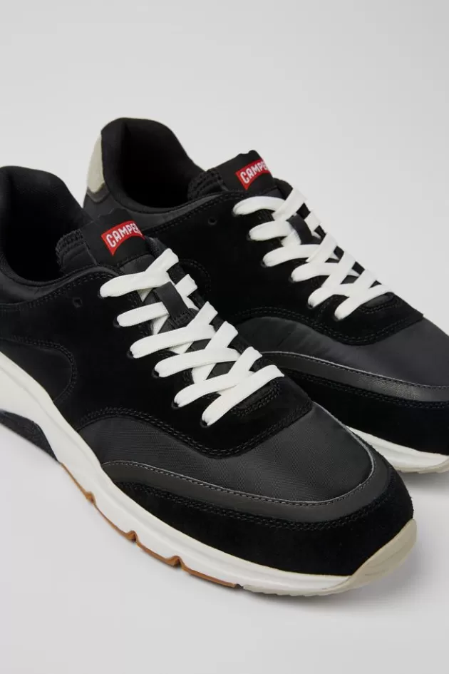 New Camper Meerkleurige Stoffen En Nubuck Herensneakers