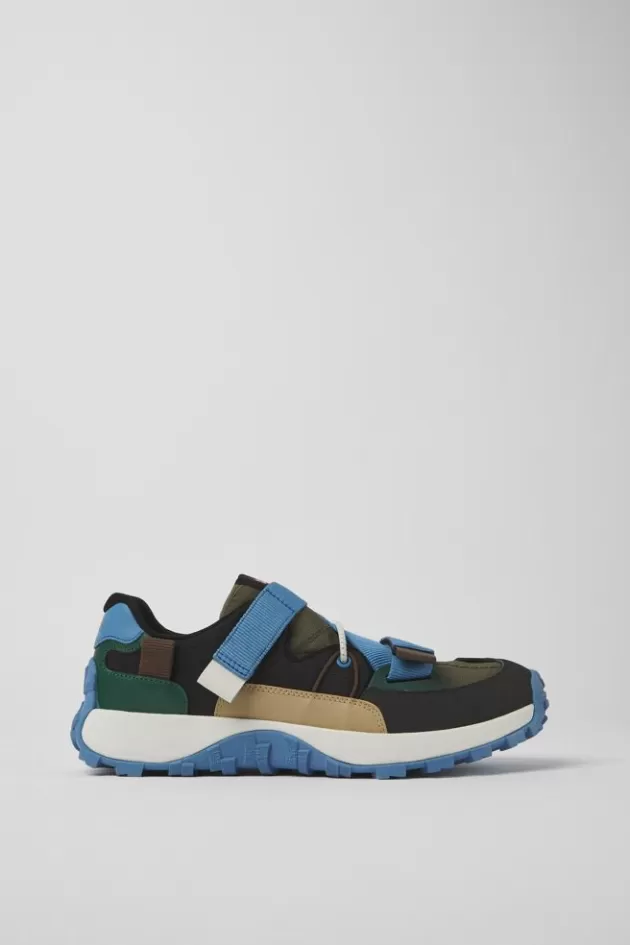 Hot Camper Meerkleurige Stoffen En Nubuck Herensneakers