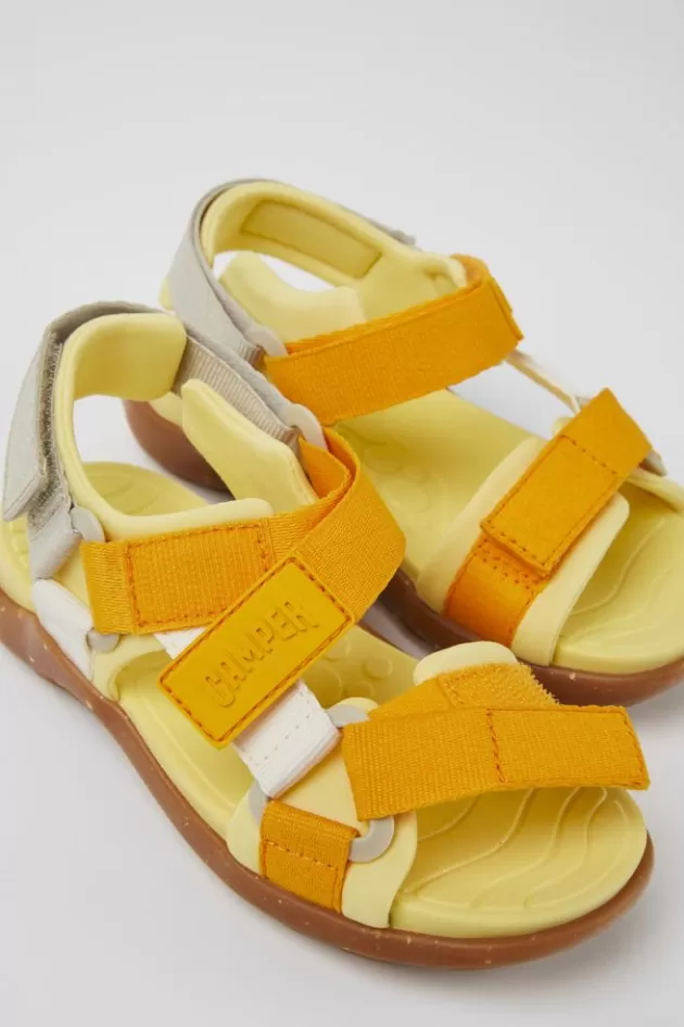 Outlet Camper Meerkleurige Stoffen Kindersandalen