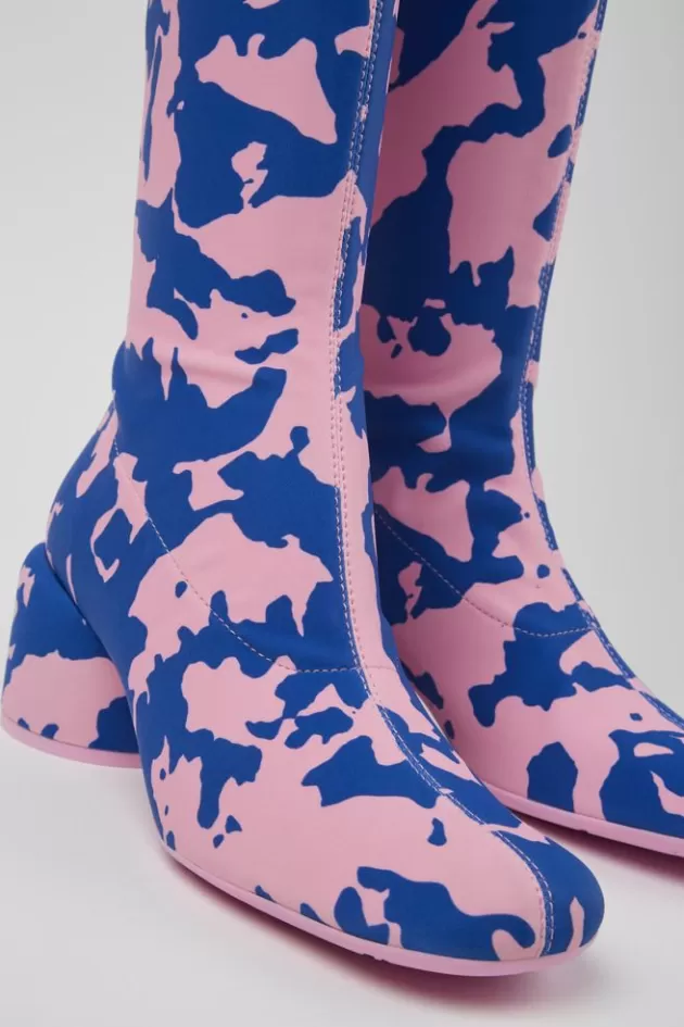 Outlet Camper Meerkleurige Textiel Damesbootie