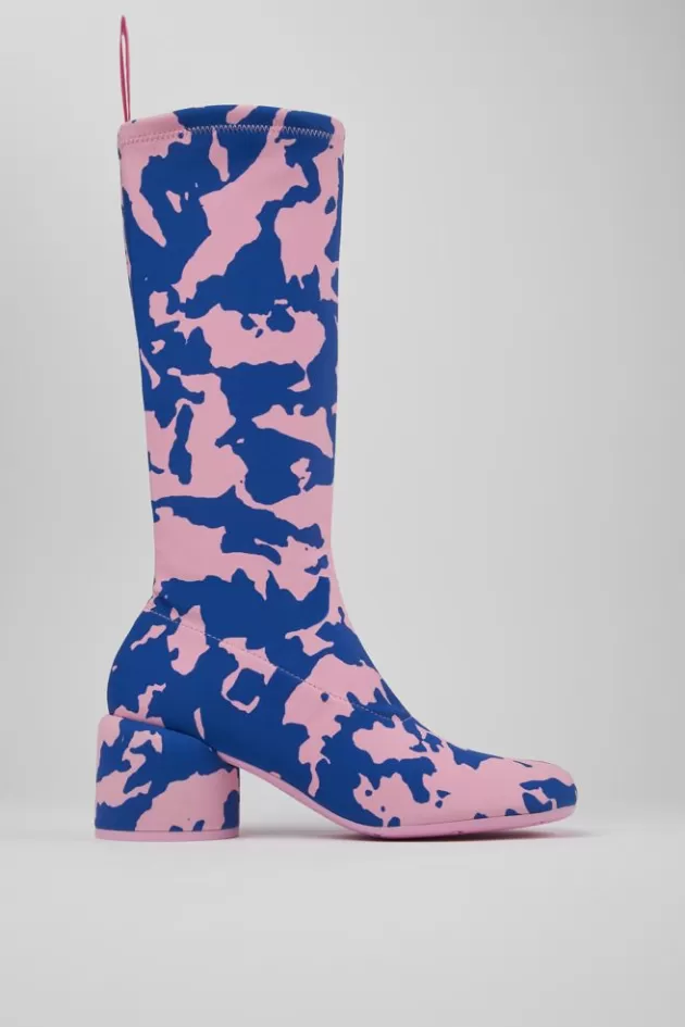 Outlet Camper Meerkleurige Textiel Damesbootie