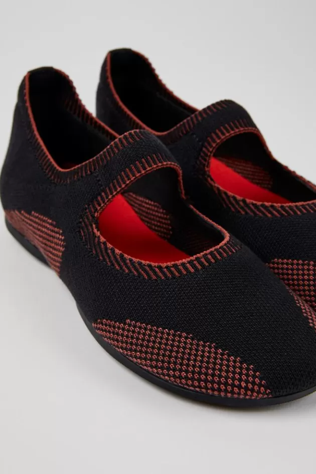 Sale Camper Meerkleurige Textiel Mary Jane-Schoen Voor Dames