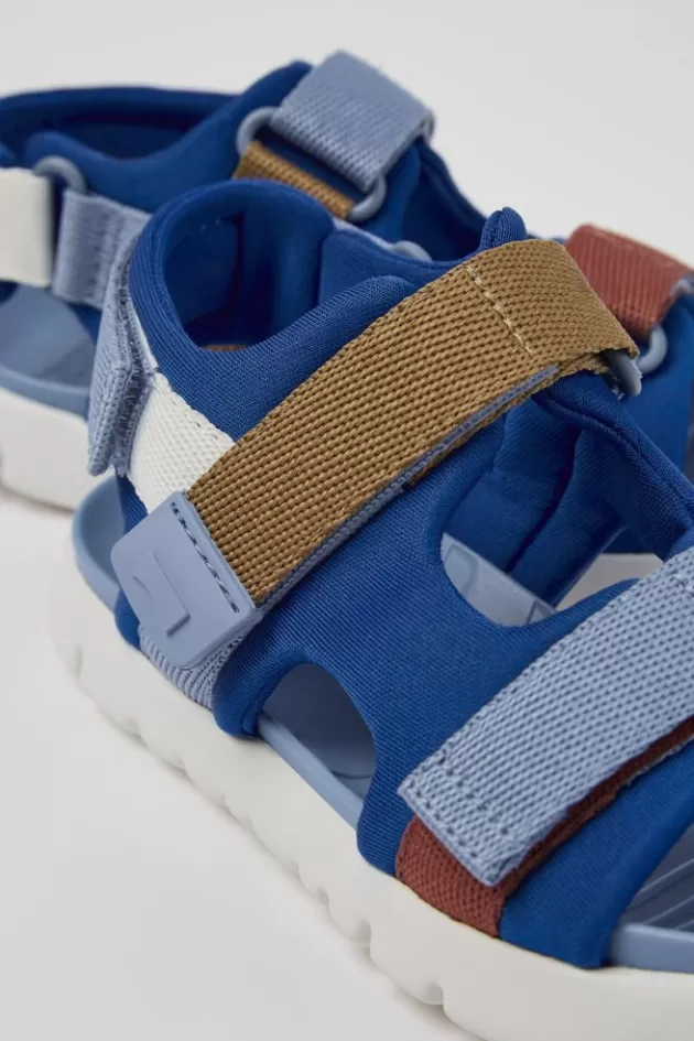 Clearance Camper Meerkleurige Textiel Sandaal Met 2 Bandjes