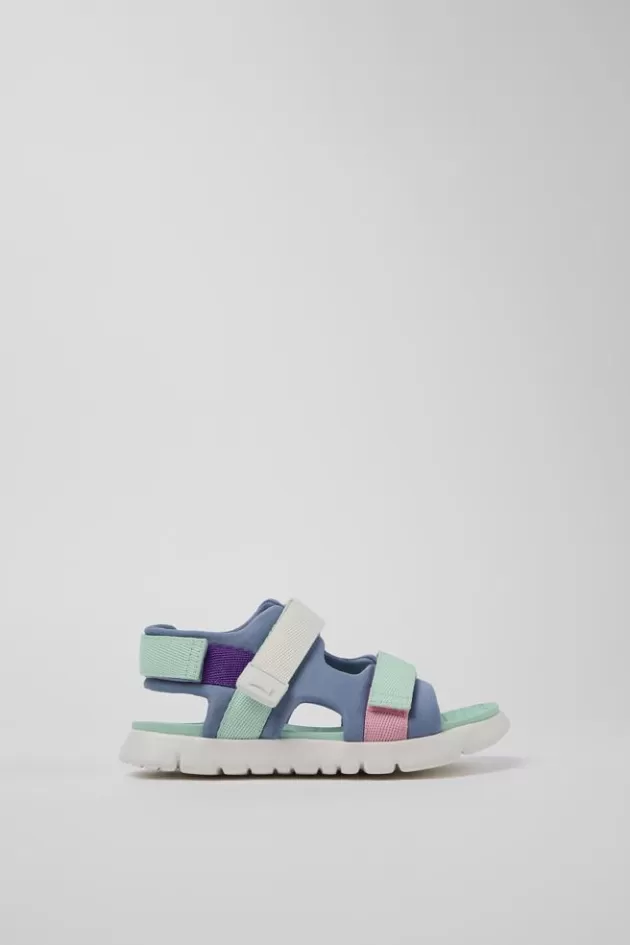 Outlet Camper Meerkleurige Textiel Sandaal Met 2 Bandjes