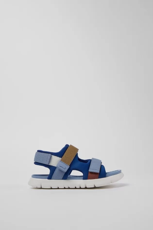 Clearance Camper Meerkleurige Textiel Sandaal Met 2 Bandjes